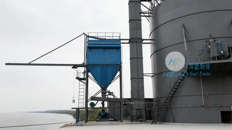 インドネシアのバンドンでリチウム電池用導電性カーボンブラックの自動供給空気搬送の例