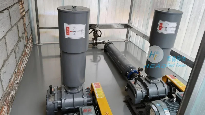 ゴム添加剤顆粒の空気式搬送システム