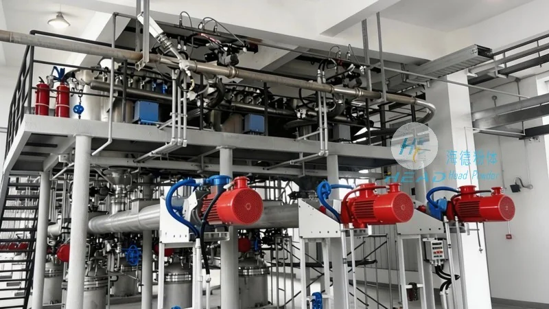 白砂糖粒の空気輸送システム